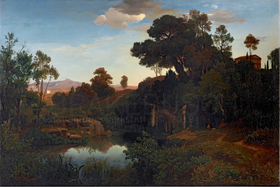 J.W. Schirmer "Die Grotte der Egeria", before treatment